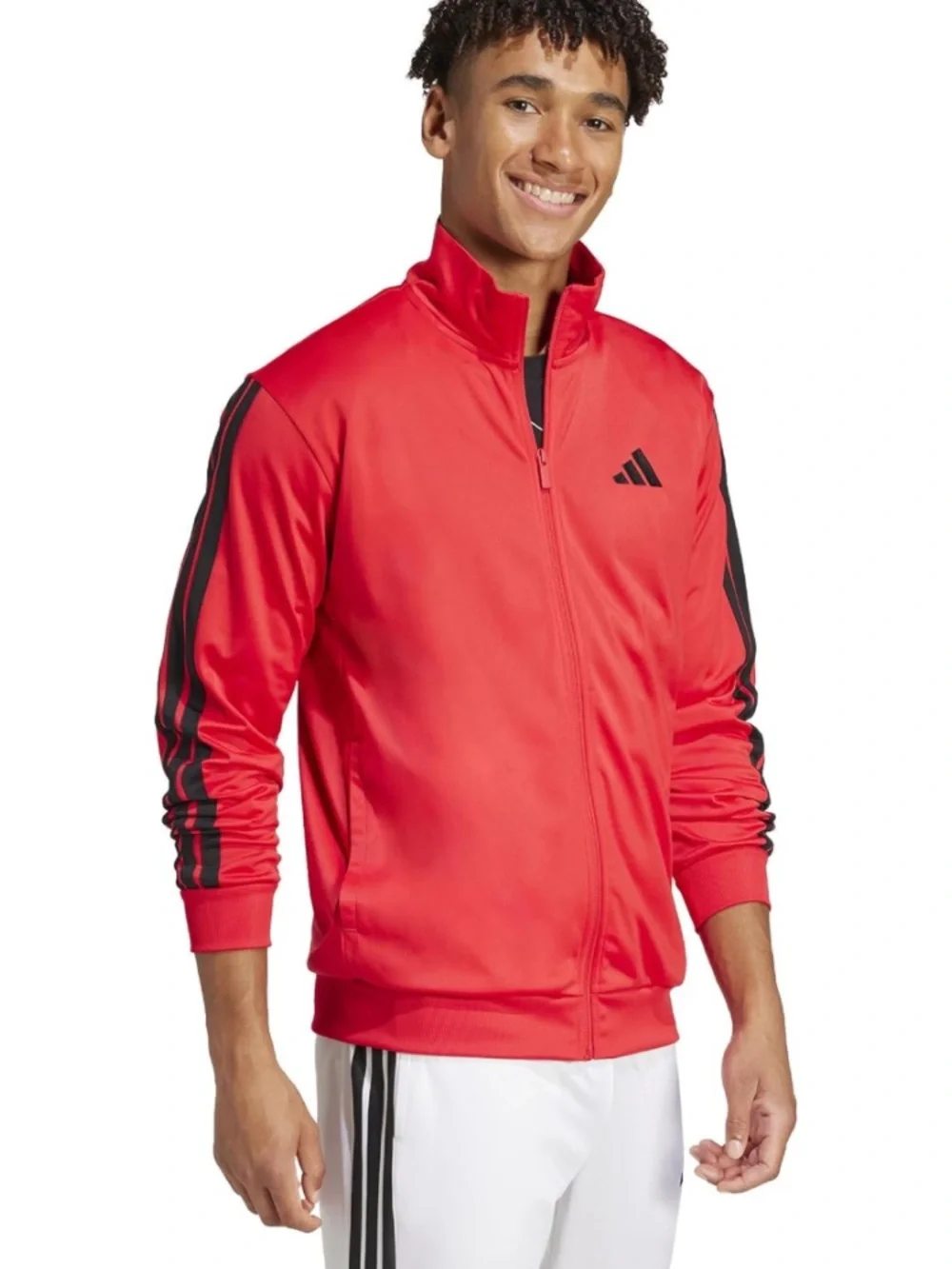 Adidas 3-Stripes Tricot Track Jacket Pure Ruby Red Men’s  MEDIUM❤️NWT✨